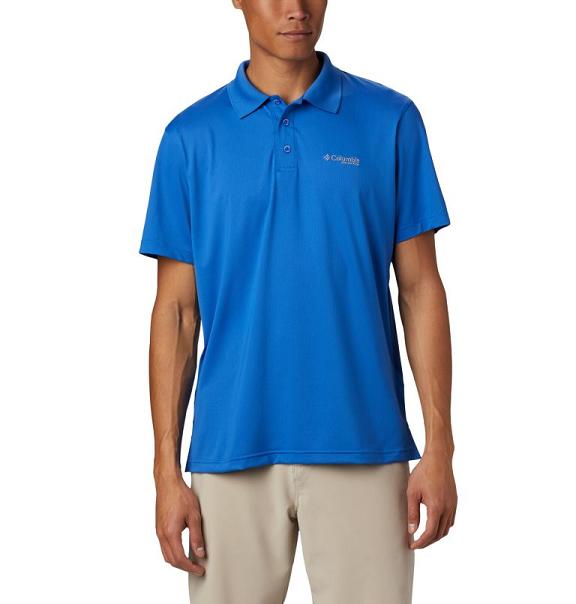 Columbia PFG Skiff Cast Polo Blue For Men's NZ96803 New Zealand